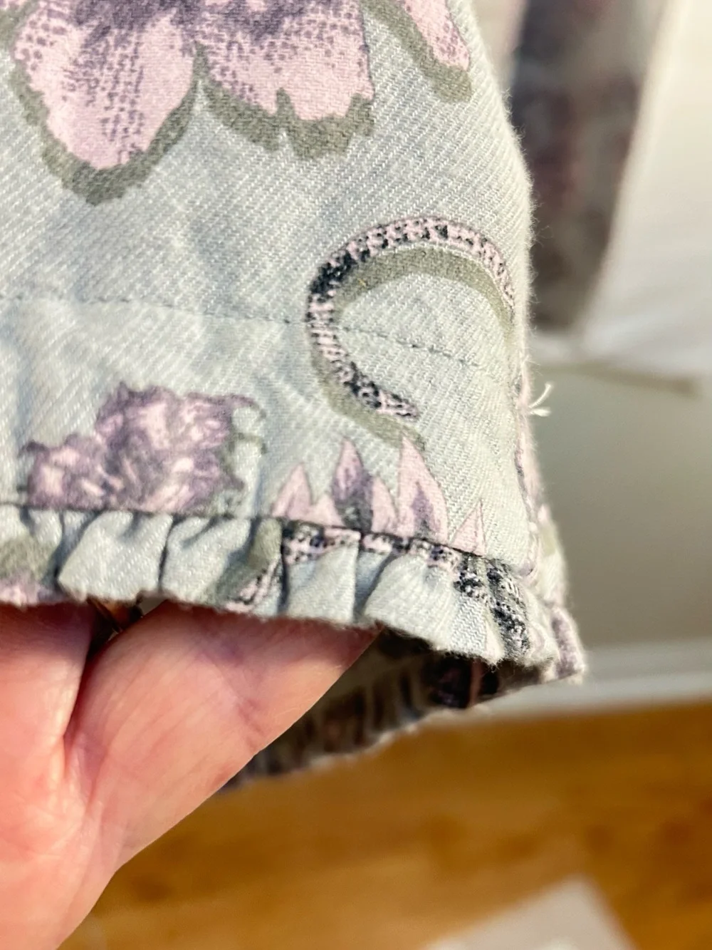 Soft Surroundings Lavender Paisley Lounge Pajama Set with Matching Wrap